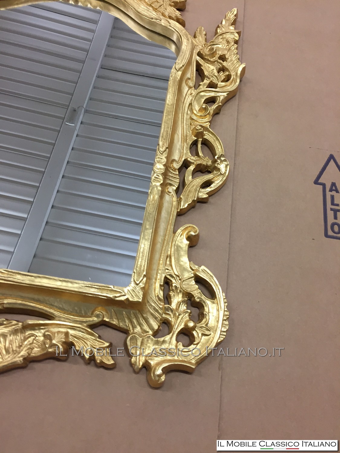 specchiera barocca rettangolare personalizzata